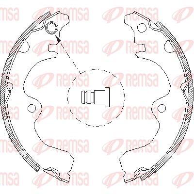 REMSA 4334.01 Brake shoe