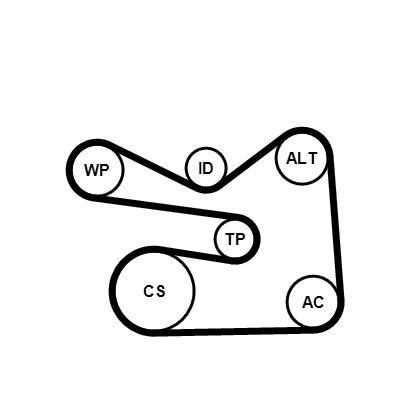 Water Pump + V-ribbed Belt Kit