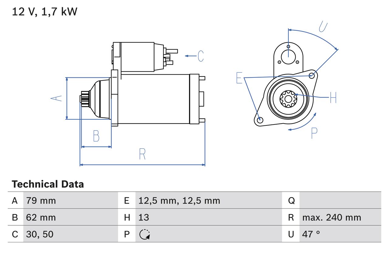 BOSCH 0 986 025 150 Starter