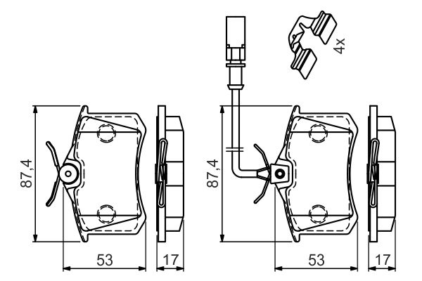 stabdžių trinkelių rinkinys, diskinis stabdys-4