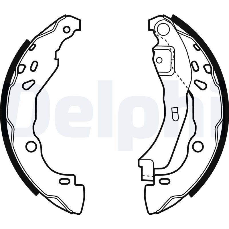 DELPHI LS1929 Brake shoe set