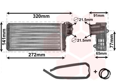 VAN WEZEL 40006199 Heat exchanger, interior heating