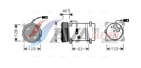 AVA CLEVER CHOICE CNAK158 Compressor, air conditioning