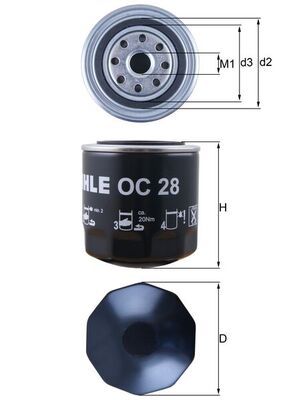 KNECHT OC 28 Oil filter