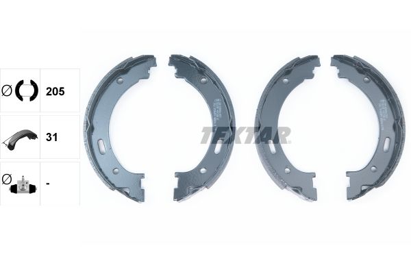 TEXTAR 91073300 Brake shoe set, parking brake