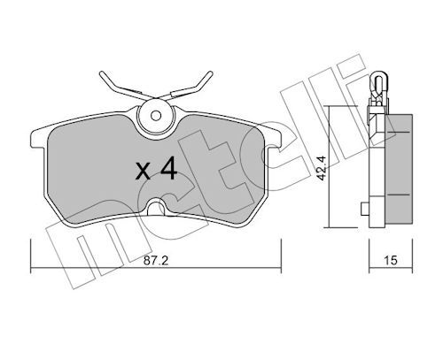 METELLI 22-0317-0 Brake pad set, disc brake
