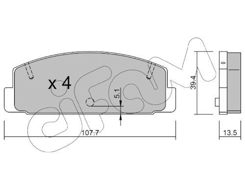 CIFAM 822-302-0 Brake pad set, disc brake