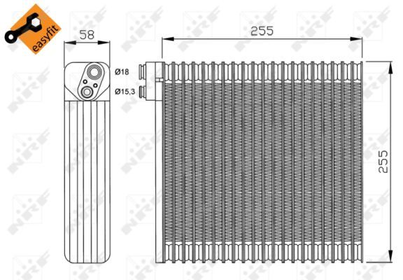 Evaporator, air conditioning-5