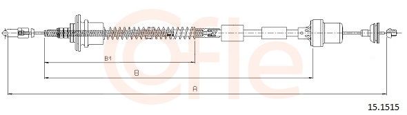 COFLE 15.1515 Cable pull, clutch control