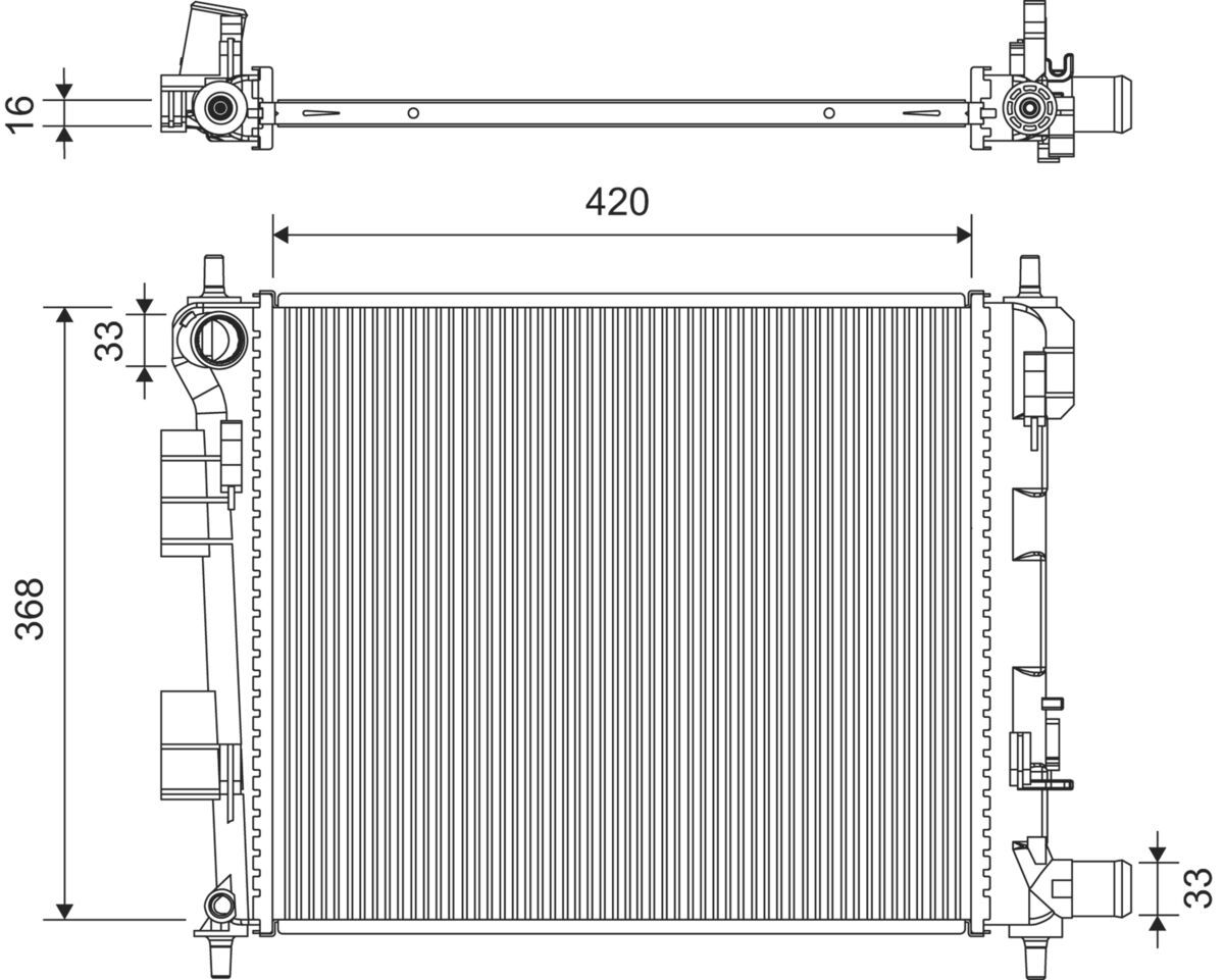 Radiator, engine cooling-main