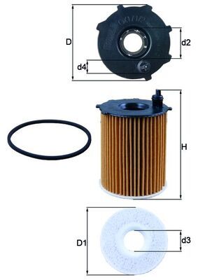 KNECHT OX 171/2D Oil filter