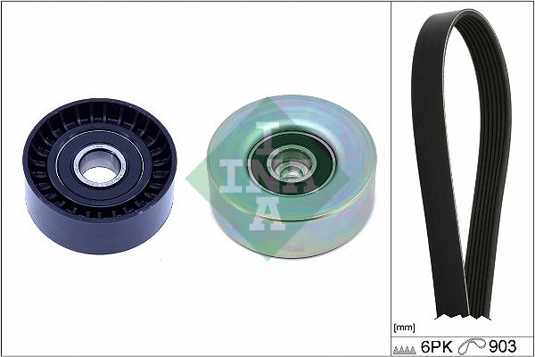 SCHAEFFLER INA 529 0531 10 V formos rumbuotas diržas, komplektas