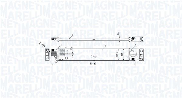 MAGNETI MARELLI 350213221200 Radiator, engine cooling