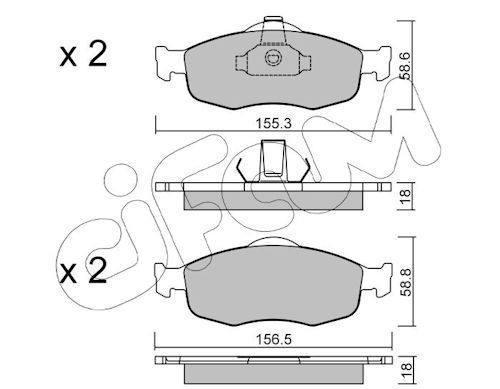 CIFAM 822-146-0 Brake pad set, disc brake