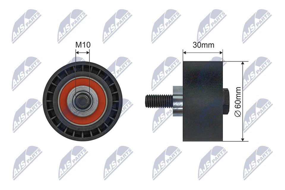 NTY RNK-CT-059 Tensioner pulley, v-ribbed belt