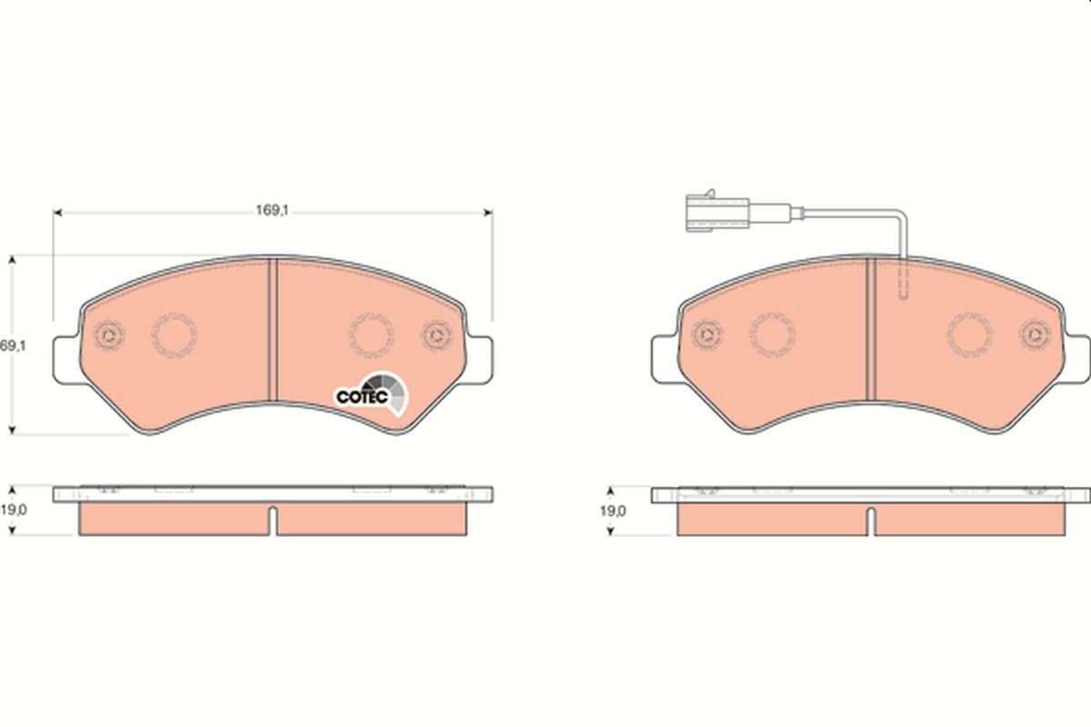 TRW GDB1703 Brake pad set, disc brake