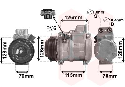 VAN WEZEL 3000K087 Compressor, air conditioning