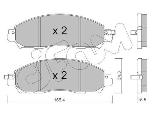 CIFAM 822-1081-1 Brake pad set, disc brake
