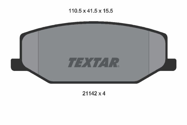TEXTAR 2114202 Brake pad set, disc brake