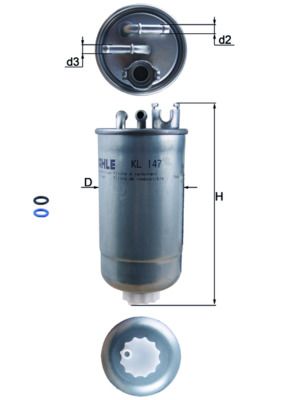 KNECHT KL 147D Fuel filter