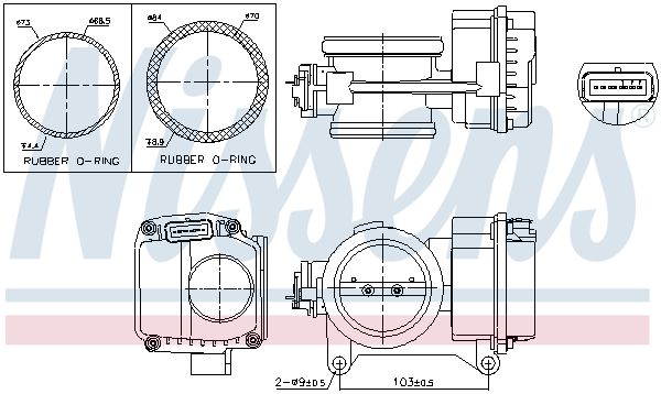 NISSENS 955096 Throttle body