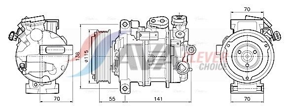 AVA CLEVER CHOICE MSAK786 Compressor, air conditioning
