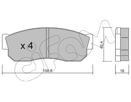 CIFAM 822-202-1 Brake pad set, disc brake