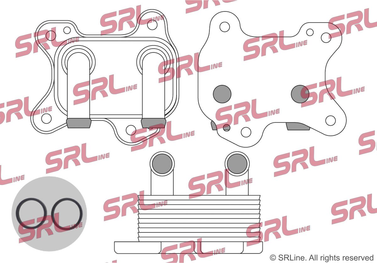SRLINE 5508L8-2 Oil cooler, engine oil