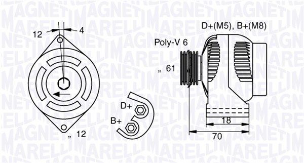 MAGNETI MARELLI 063377005010 Alternator