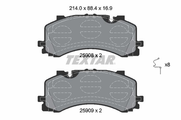 TEXTAR 2590801 Brake pad set, disc brake