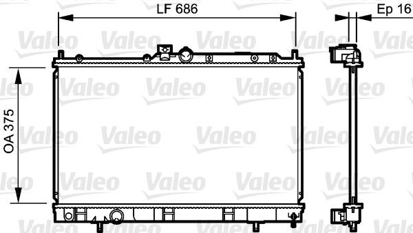 VALEO 735198 Radiator, engine cooling