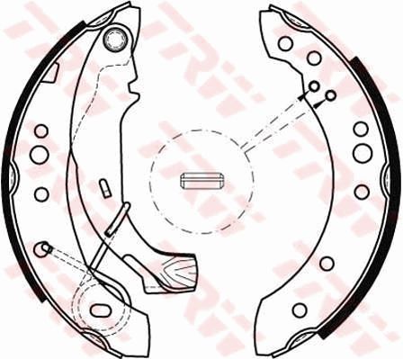 TRW GS8467 Brake shoe set