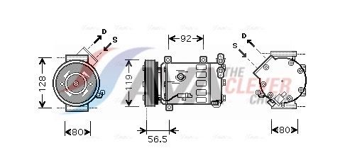 AVA CLEVER CHOICE CNAK242 Compressor, air conditioning