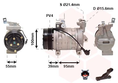 VAN WEZEL 5100K085 Compressor, air conditioning