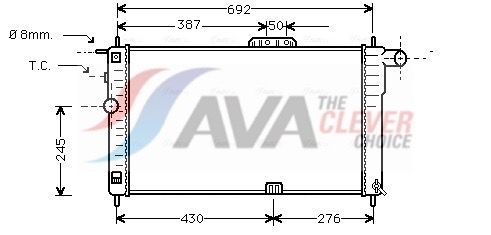 AVA CLEVER CHOICE DWA2001 Radiator, engine cooling