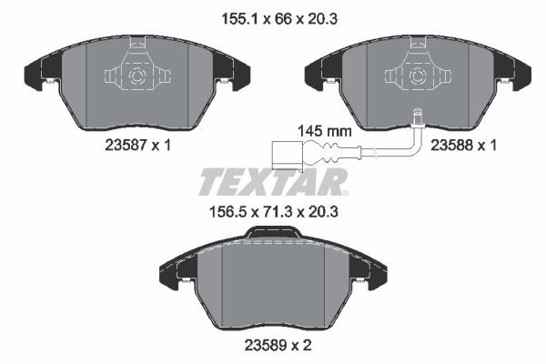TEXTAR 2358701 Brake pad set, disc brake
