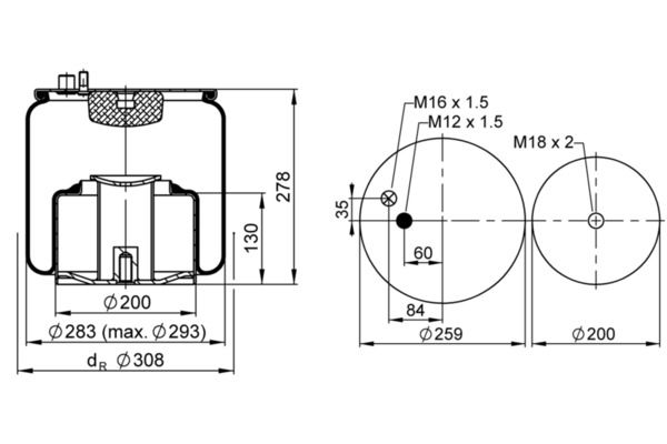 Bellow, air suspension-1