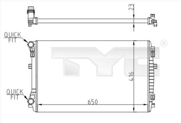 TYC 737-0071-R Radiator, engine cooling