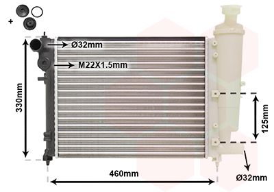 VAN WEZEL 40002012 Radiator, engine cooling