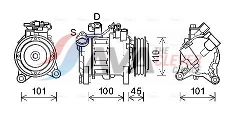 AVA CLEVER CHOICE BWAK499 Compressor, air conditioning