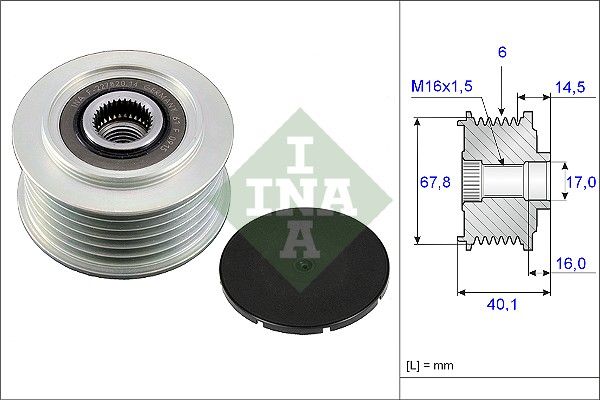 SCHAEFFLER INA 535 0047 10 Alternator freewheel clutch