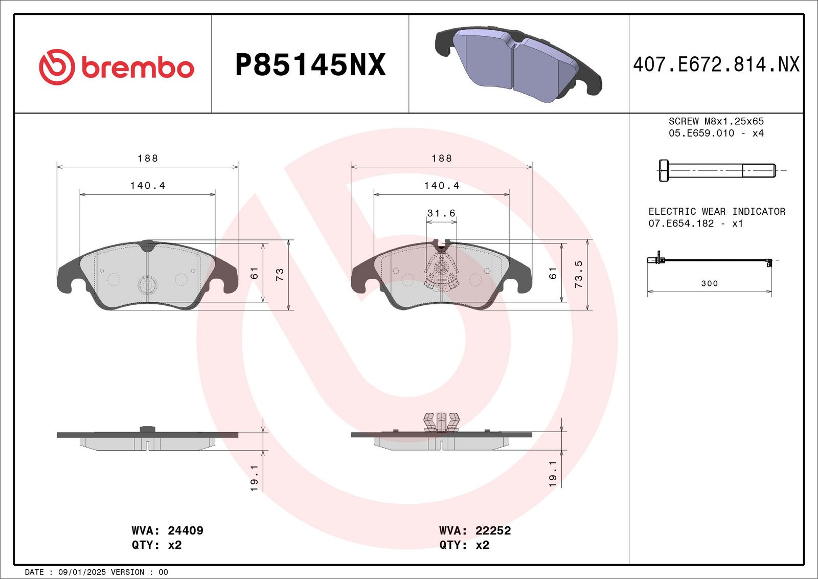 Brake Pad Set, disc brake