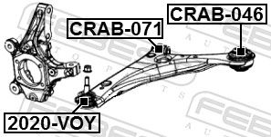 Mounting, control/trailing arm-1