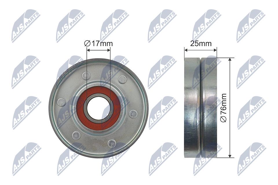 NTY RNK-WW-008 Tensioner pulley, v-ribbed belt