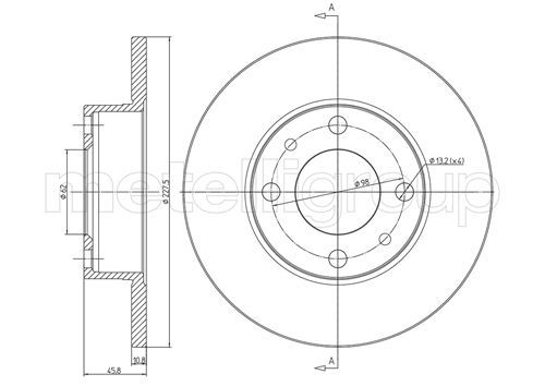 CIFAM 800-014 Brake disc