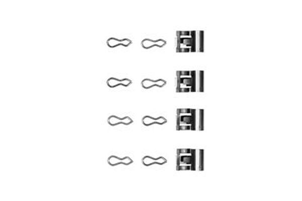 TRW PFK213 Priedų komplektas, diskinių stabdžių trinkelės