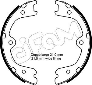 CIFAM 153-297 Brake shoe set, parking brake