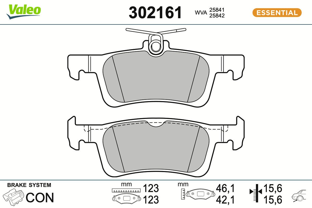 VALEO 302161 Brake pad set, disc brake