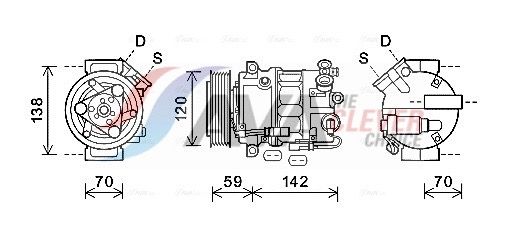 AVA CLEVER CHOICE OLK577 Compressor, air conditioning