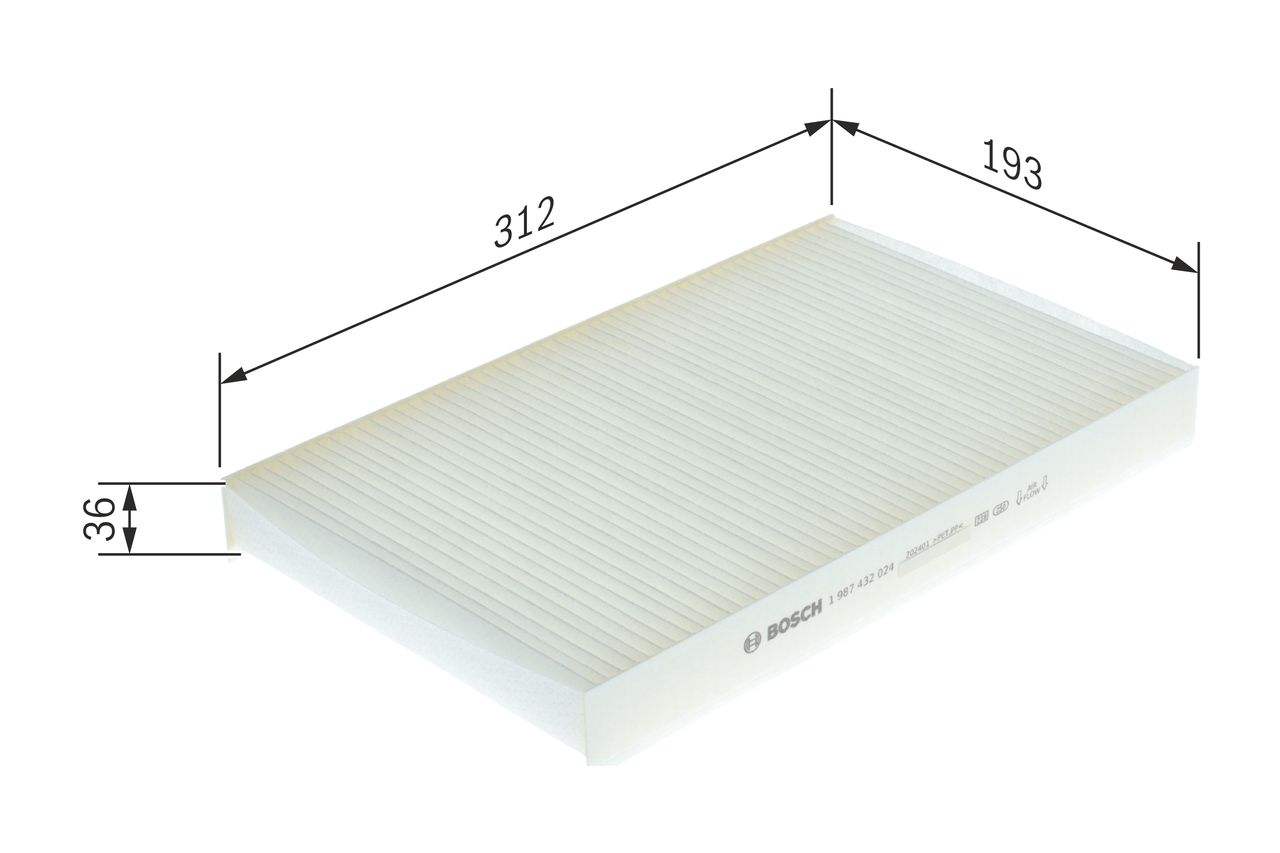 BOSCH 1 987 432 024 Filter, cabin air